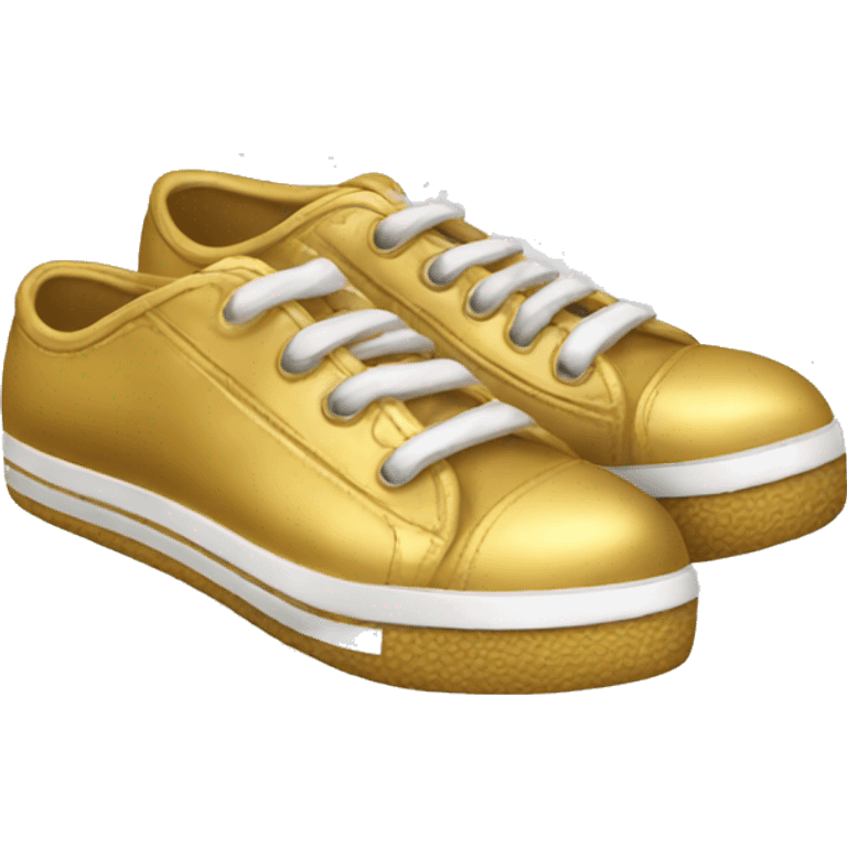 Gold shoes emoji