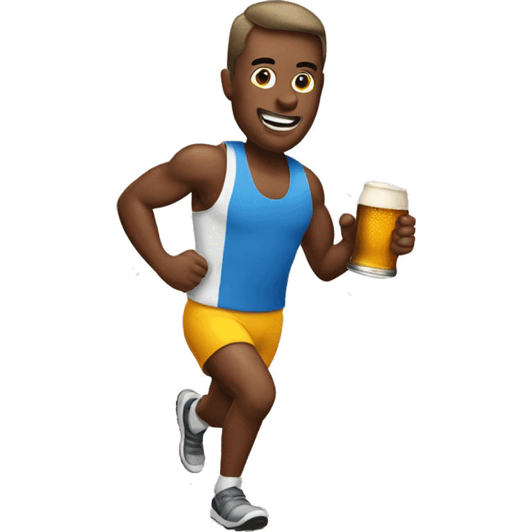 Runner with Beer and Grill emoji