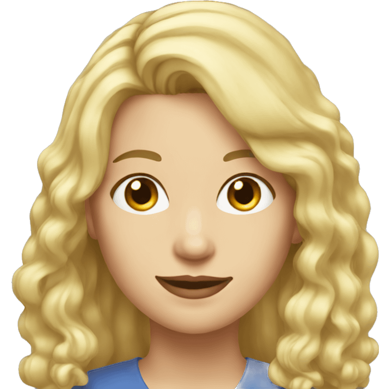 blonde lady principal long hair emoji