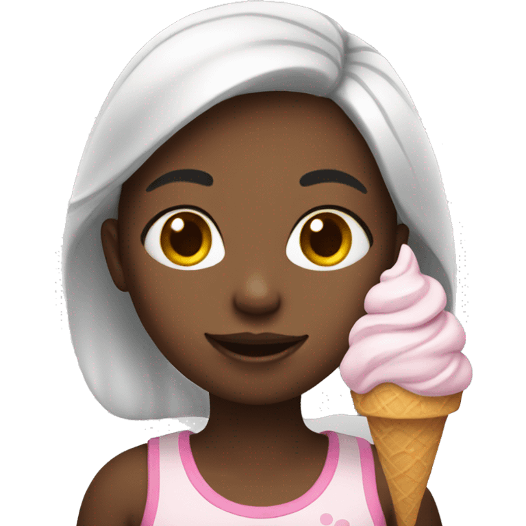 Girl with an ice cream  emoji