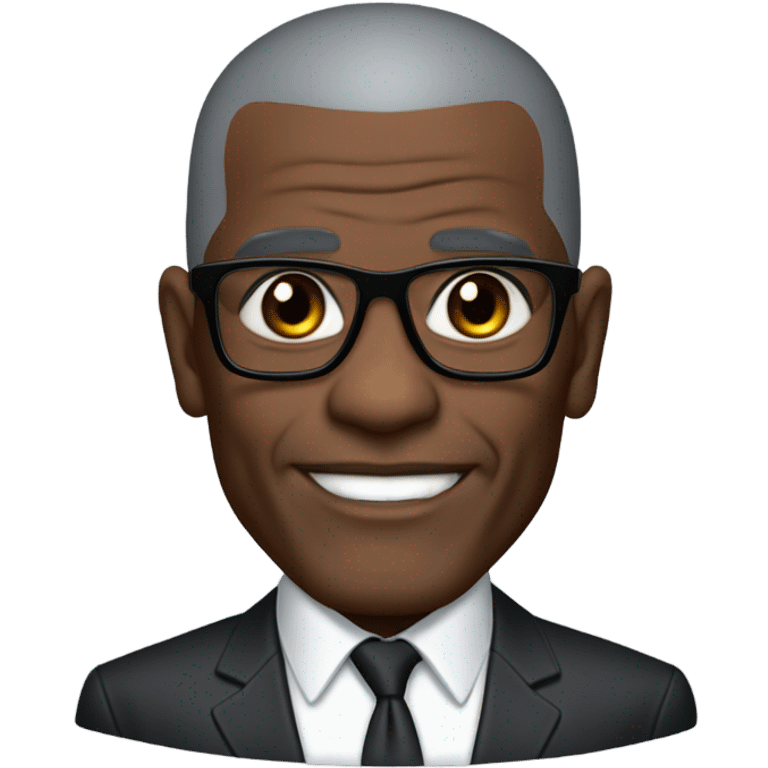 deon sanders with suit and glasses and buzz cut and small eyes over 50 shadow emoji