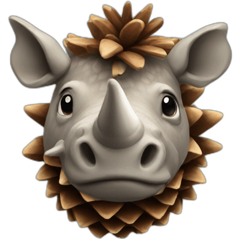 Pinecone rhino emoji