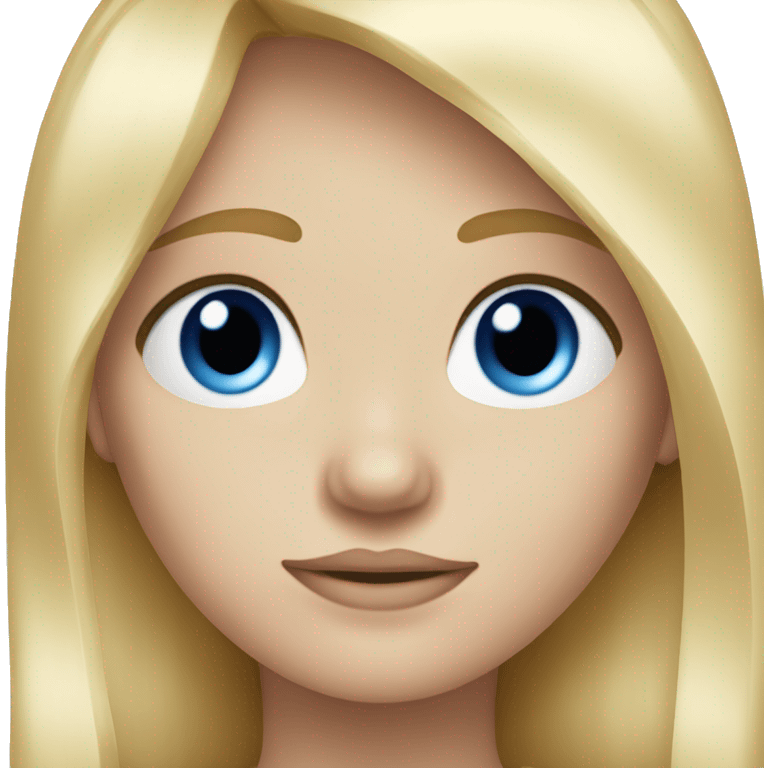 Blonde hair blue eye girl with fair skin burnt  emoji