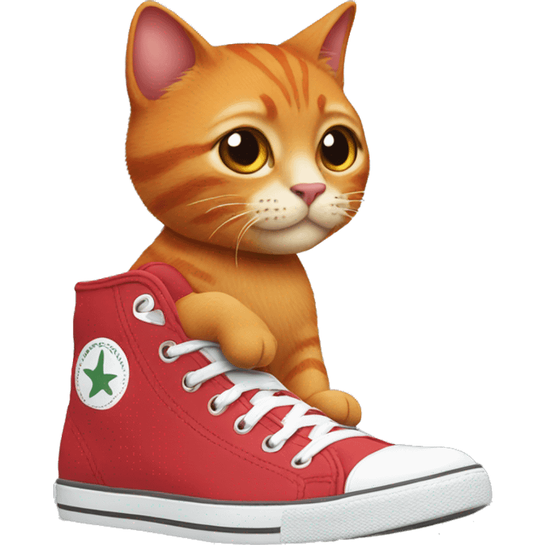 Red cat in Jordan shoes emoji