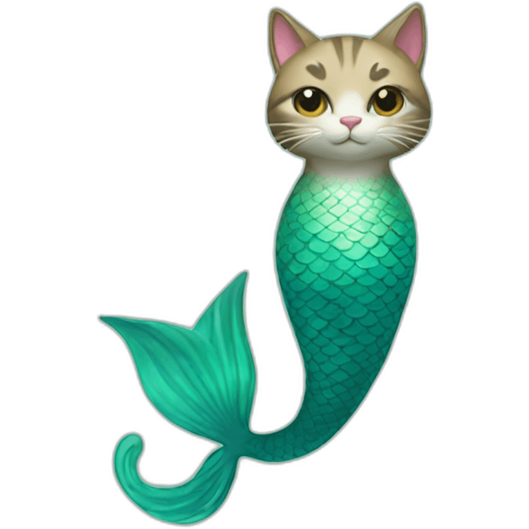 cat with a mermaid tail emoji