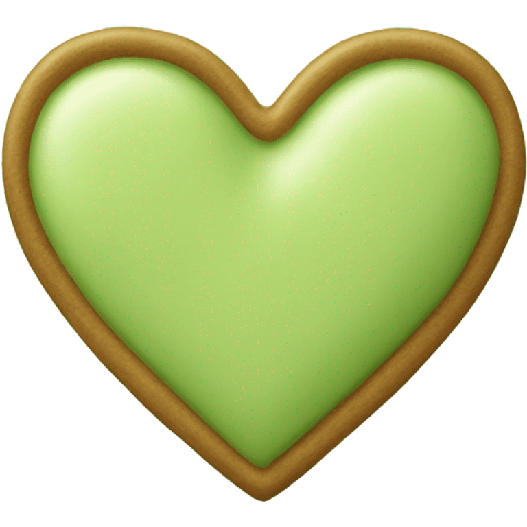 pistachio green Color heart emoji