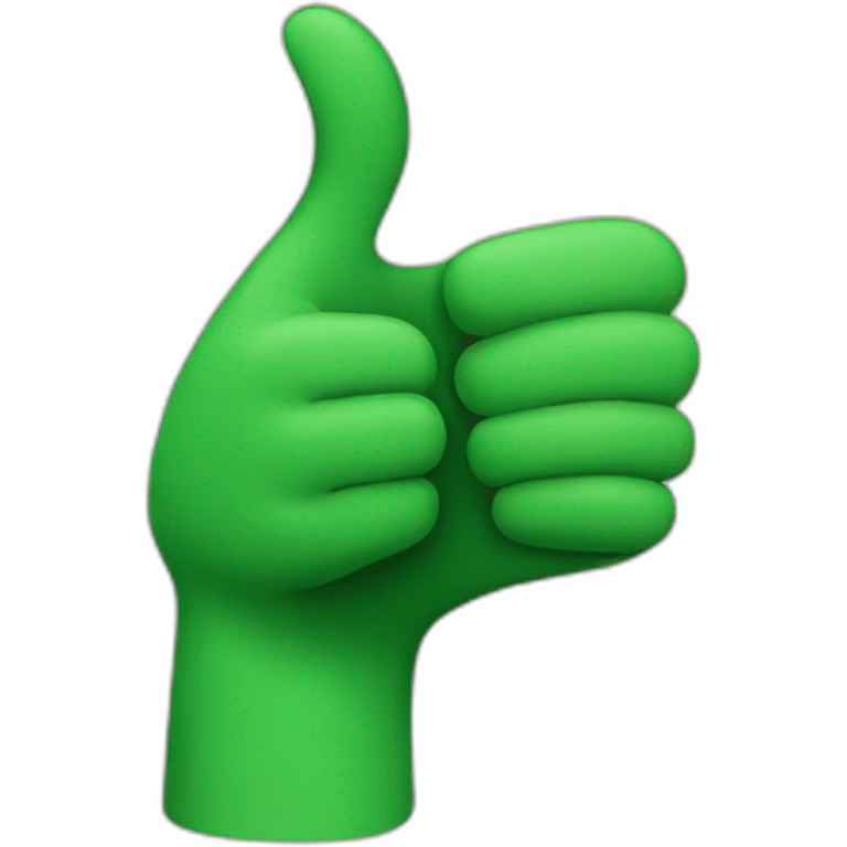 people with green skin shows thumb up emoji