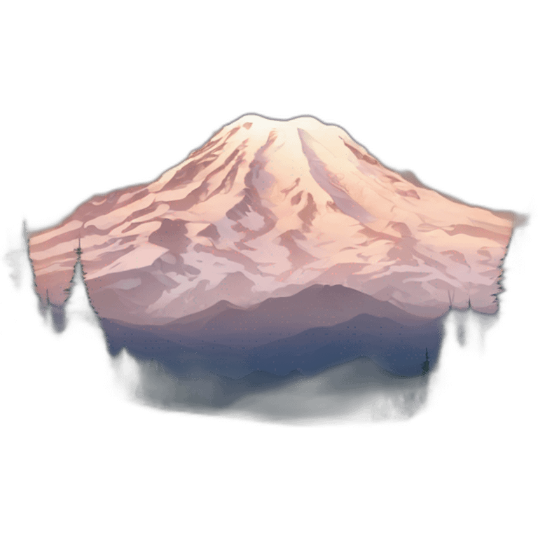 Snowy-mountain-mt-mount-rainier-dawn emoji