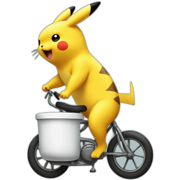 ToiletPikachu on the bike emoji