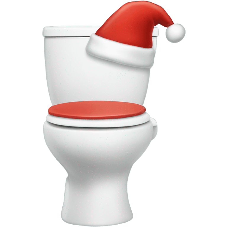 skibidi toilet with a santa hat emoji