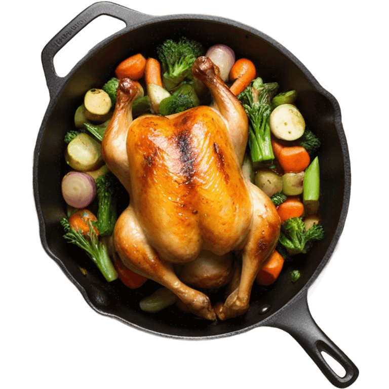 Skillet-Roasted Chicken with Spring Vegetables emoji