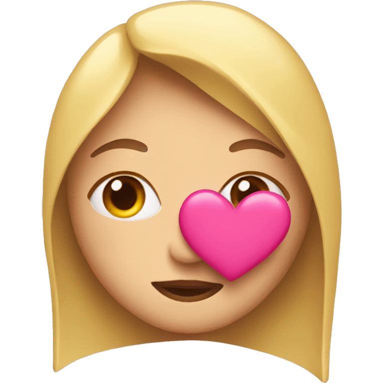 Face with pink kissing heart emoji