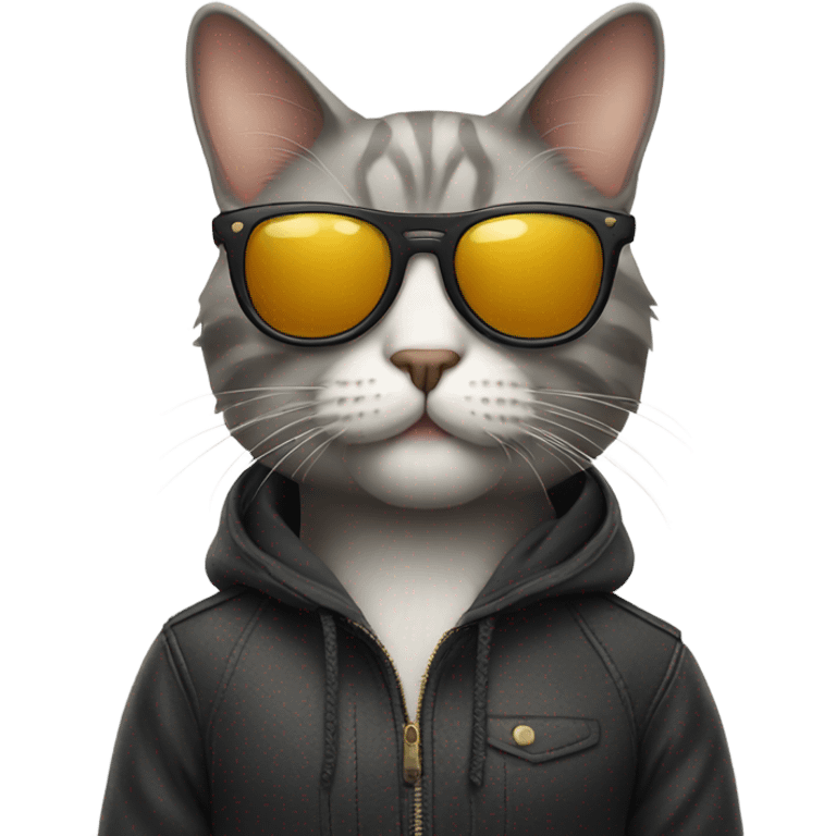 Cat with sunglasses emoji