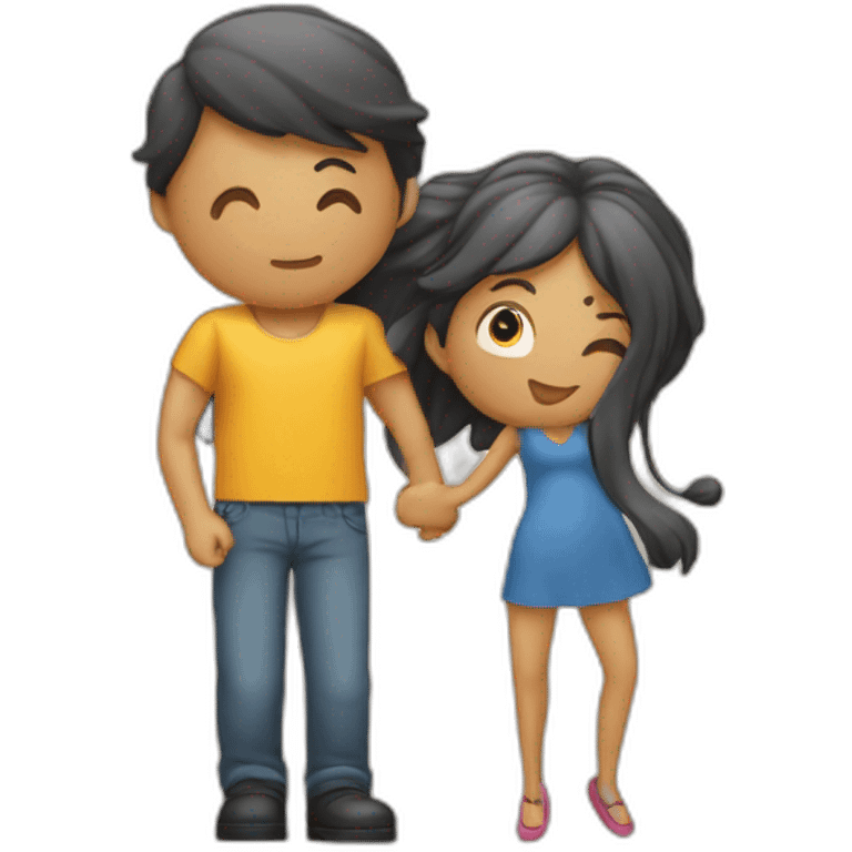 calin entre un home et une femme emoji