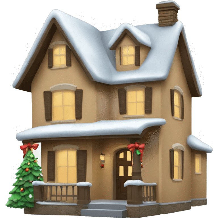 Christmas house emoji