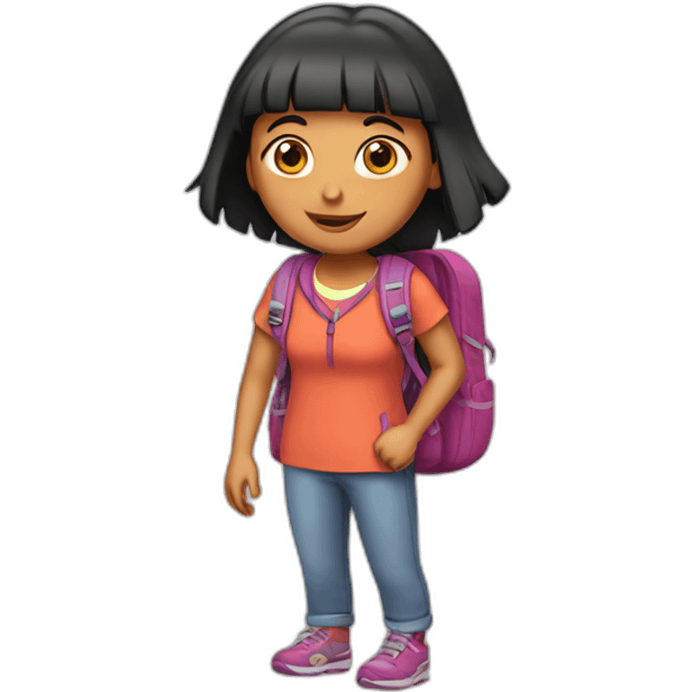 dora with backpack emoji