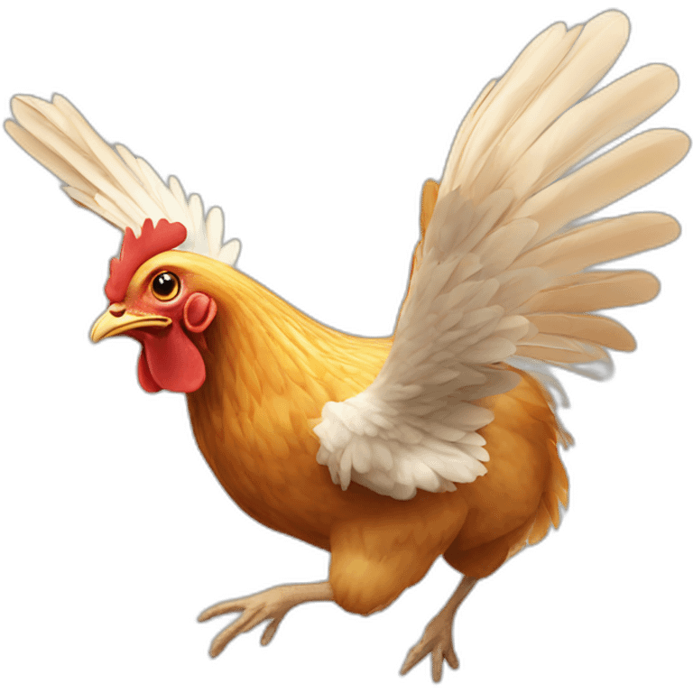 chicken flying emoji