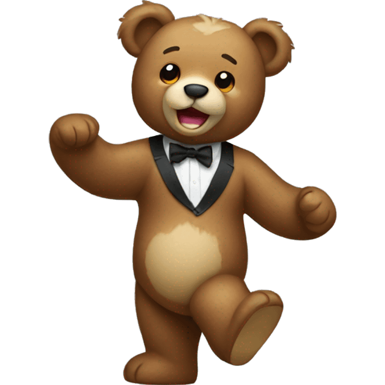 Teddy bear dancing emoji