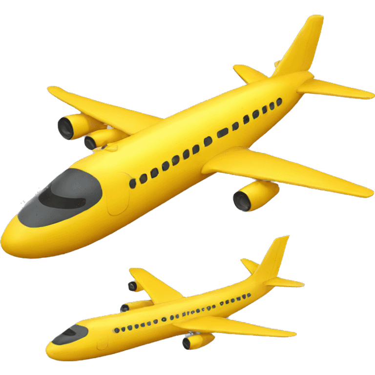 A Real yellow airplane aside emoji