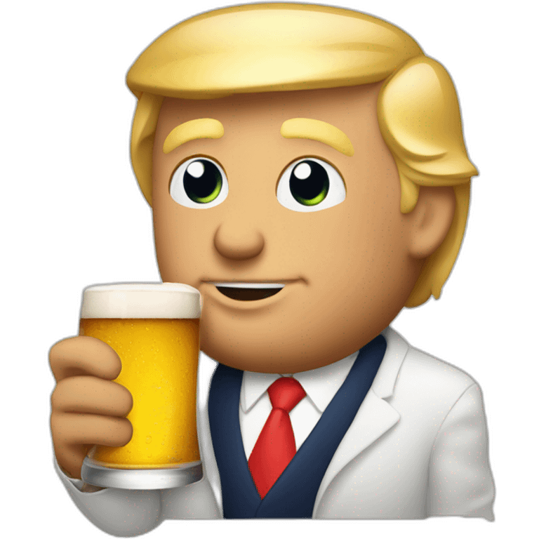 Donald Trump avec une bière emoji