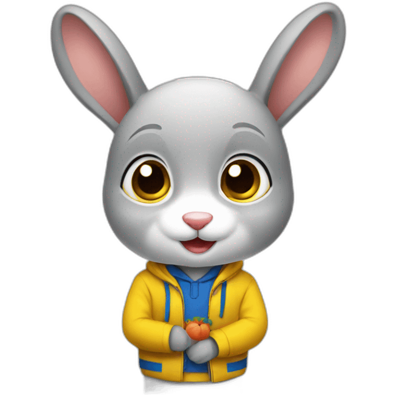 Ukrainian rabbit student emoji