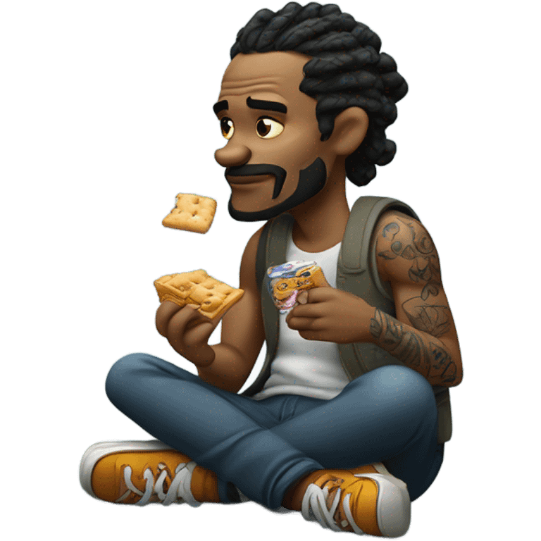 Thug eating a cracker  emoji