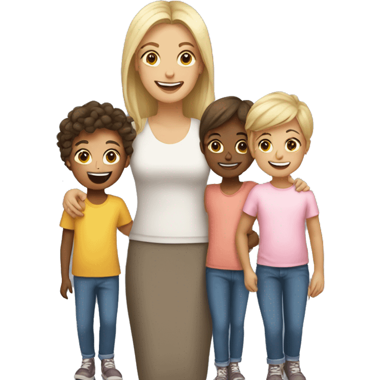 Mum with kids emoji