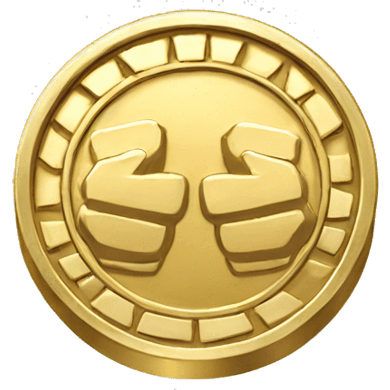 gold  muscle coin emoji