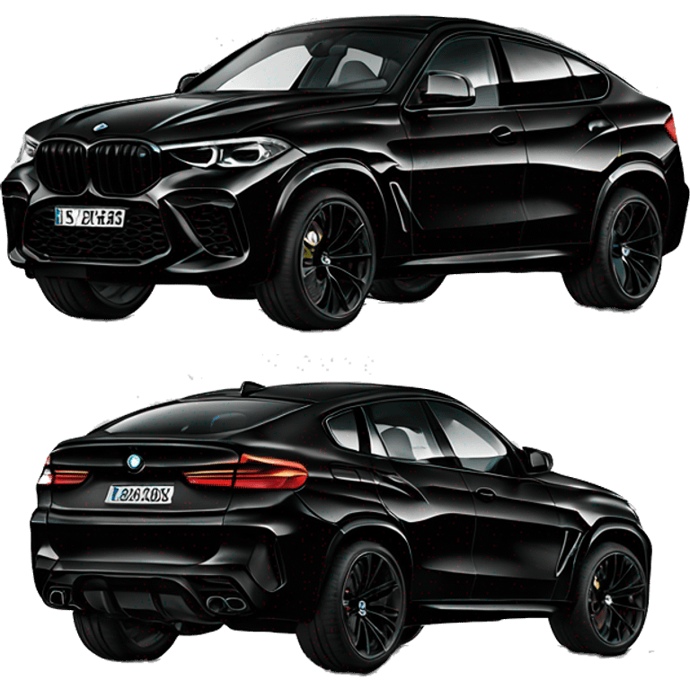 Black BMW X6 M Competition  emoji