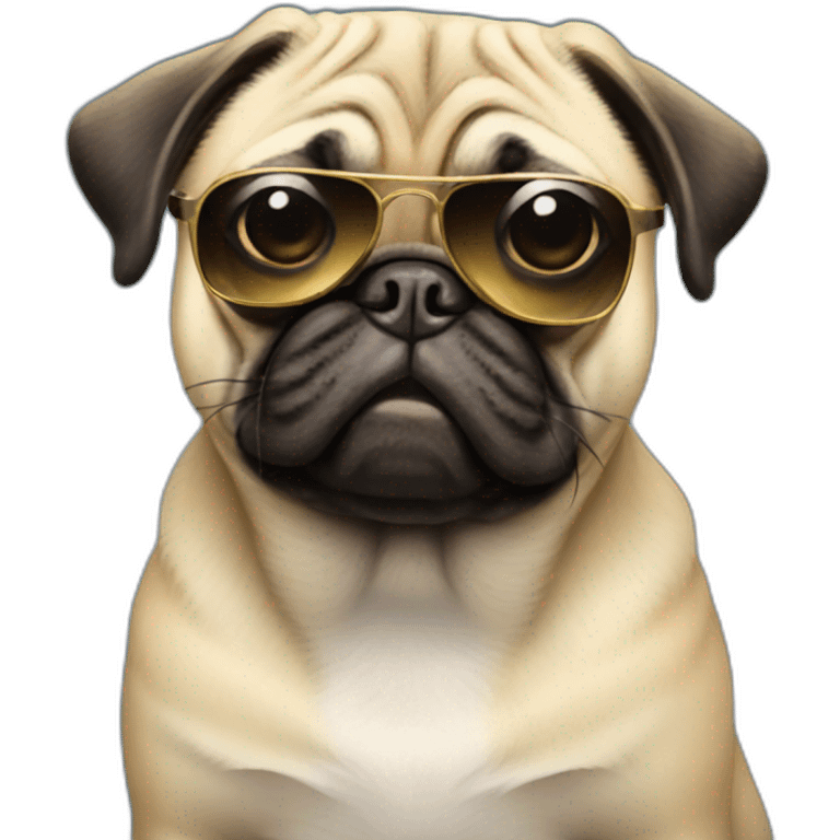 pug with sunglasses emoji