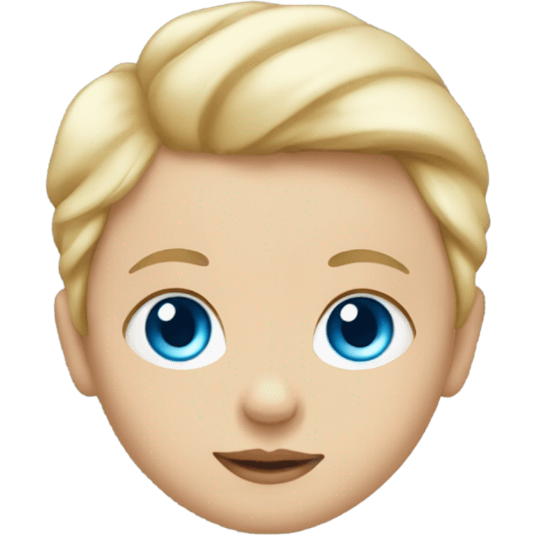 Baby with blue eyes and blonde hair emoji