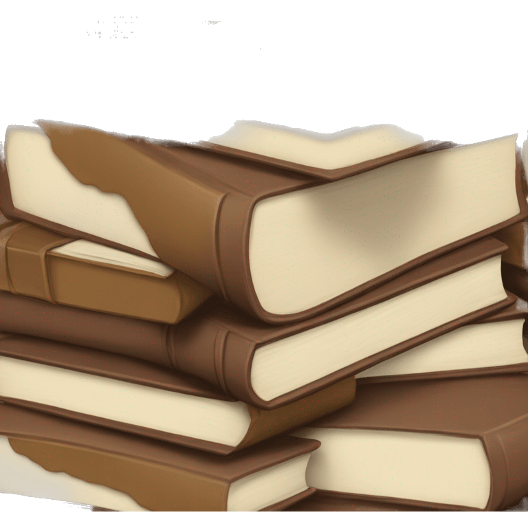 Brown and cream colored stacked books emoji