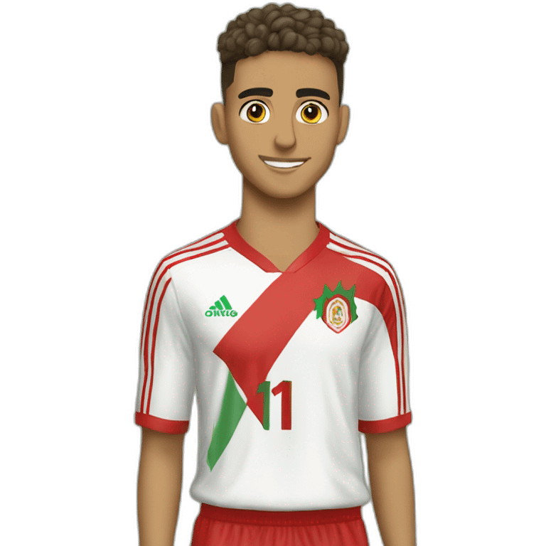 Hakimi avec le maillot du maroc emoji