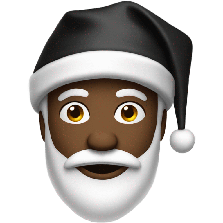 A black Santa hat emoji