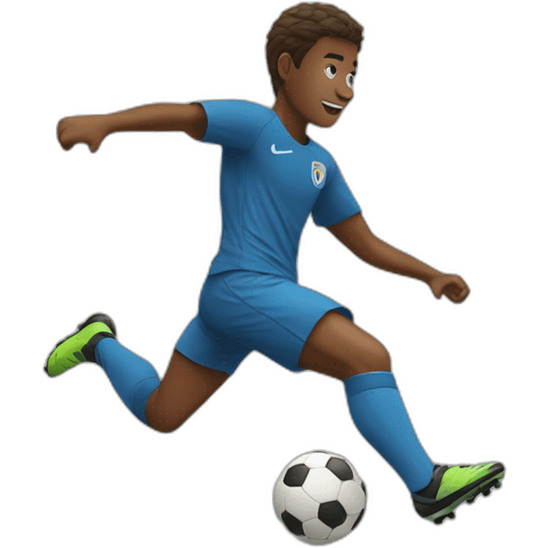 Soccer player kicking a ball emoji