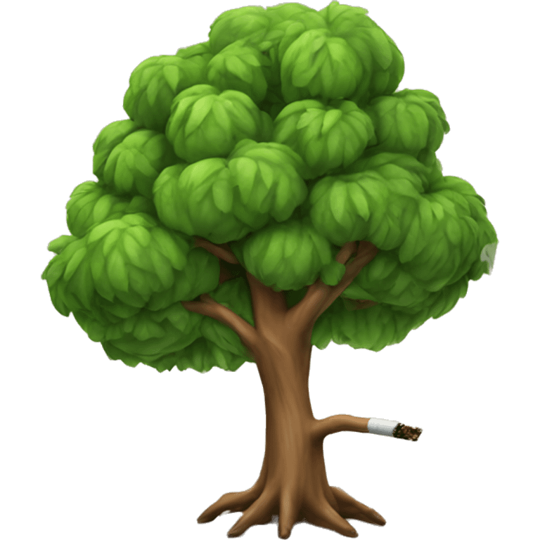 Tree smoking emoji