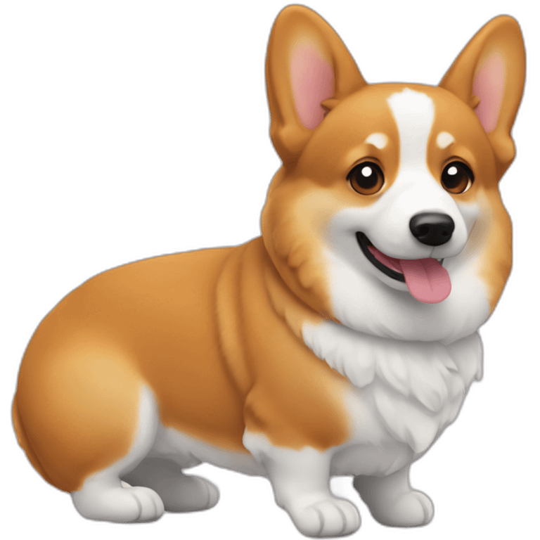 Corgi on back emoji