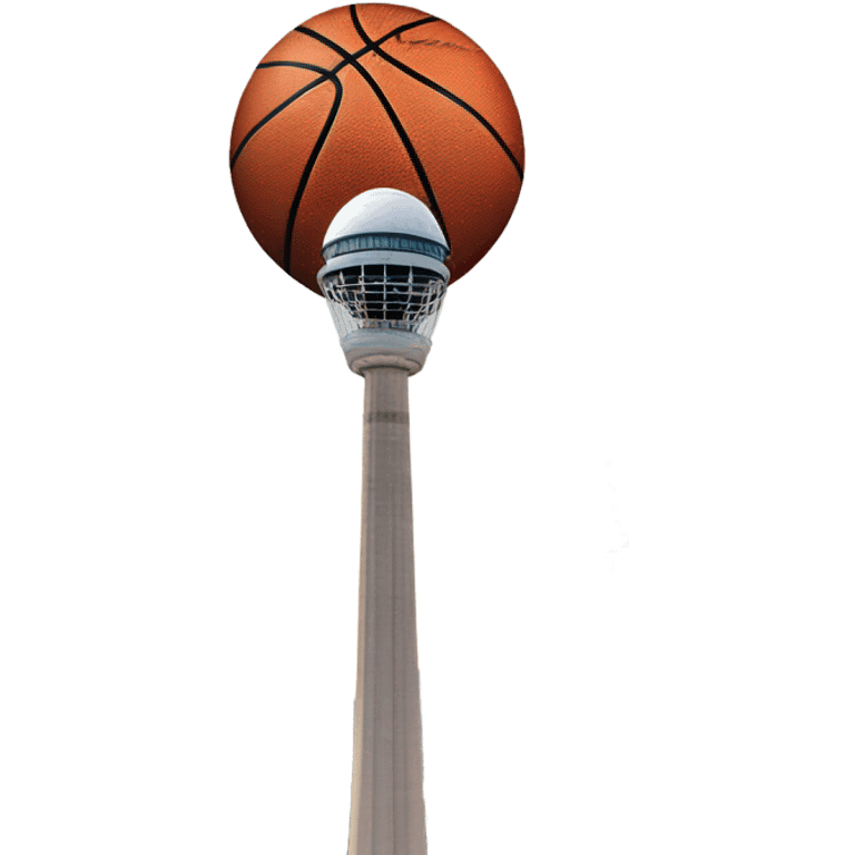 Der Berliner Fernsehturm mit einem Basketball emoji