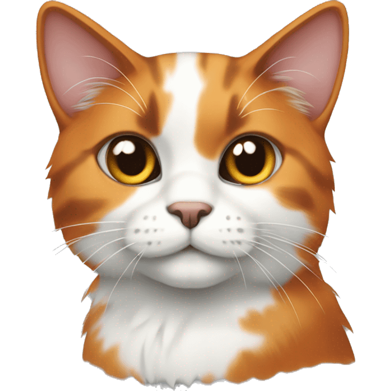 Calico cat with orange, grey, and white fur emoji