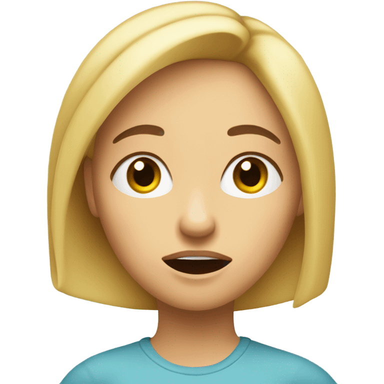 blonde confused girl emoji