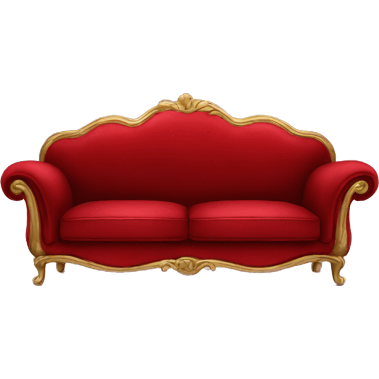 friends red soft velvet sofa emoji