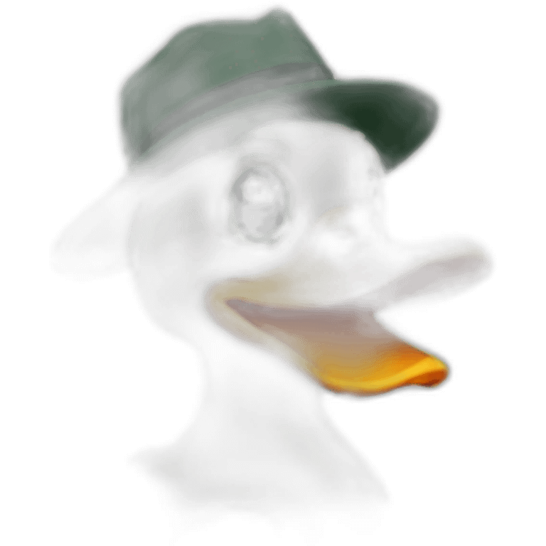 duck with hat emoji