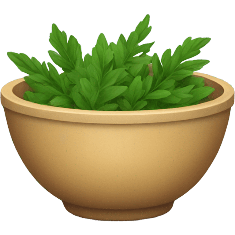 green herb bowl emoji