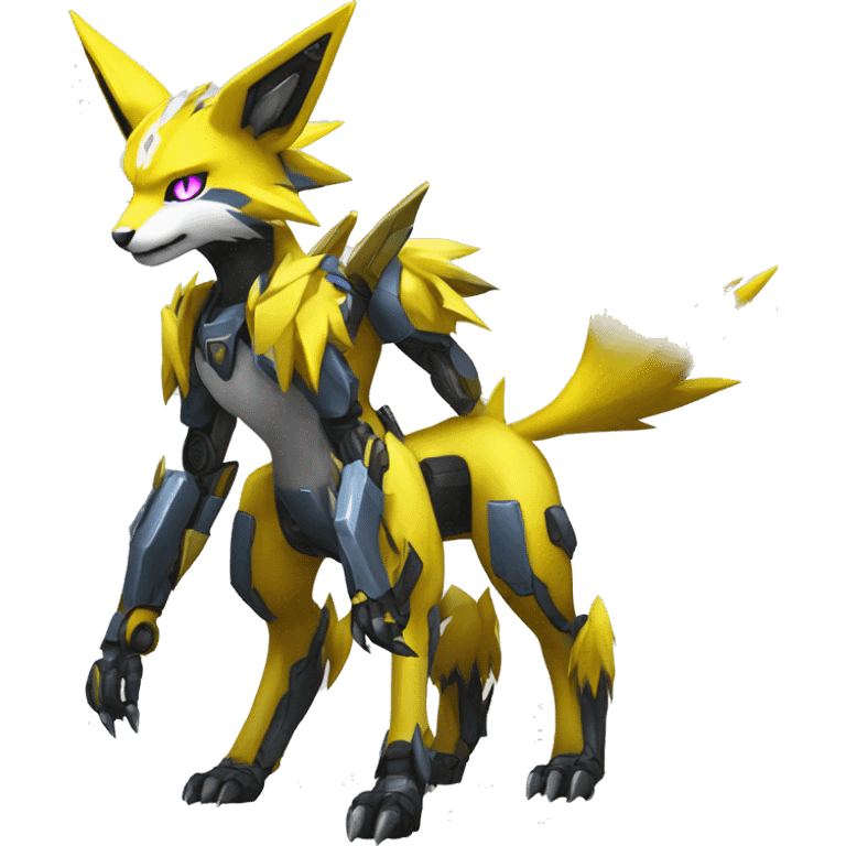 Renamon-Jolteon-Zeraora-mecha full body emoji