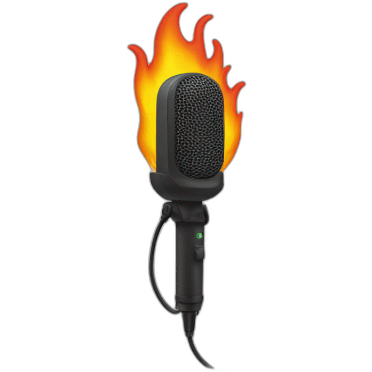 Fire microphone emoji