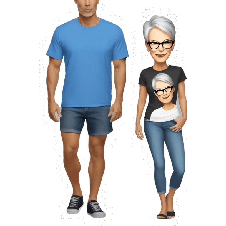 jamie lee curtis wearing tee emoji