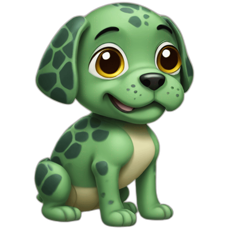 Cartoon turtledog  emoji