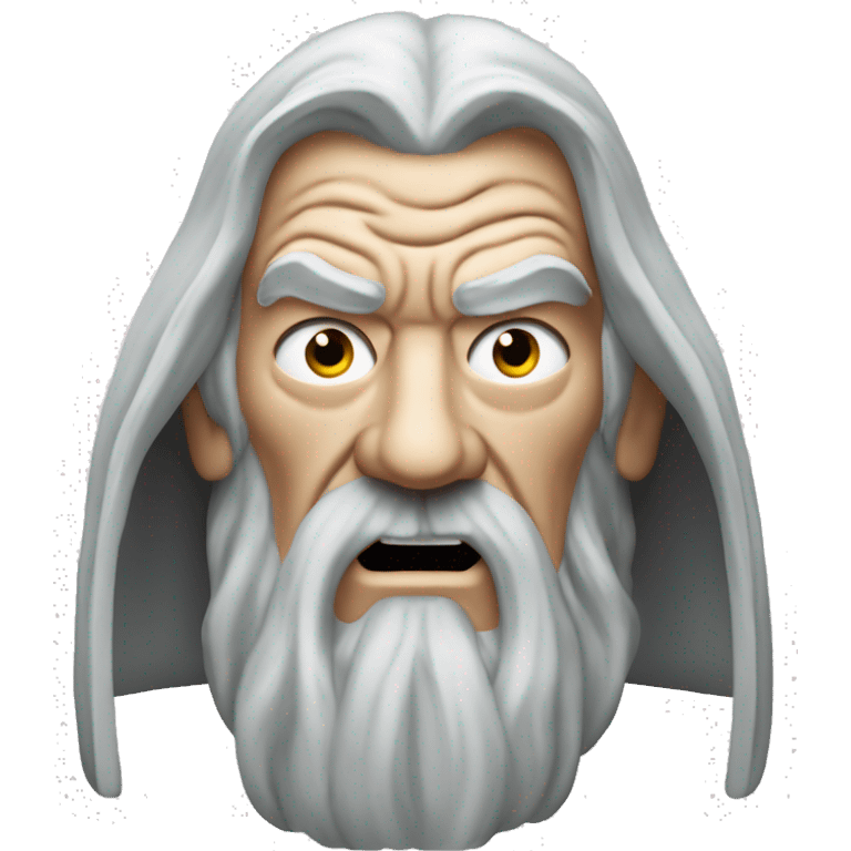 Gandalf from 'The Lord of the Rings', angry emoji