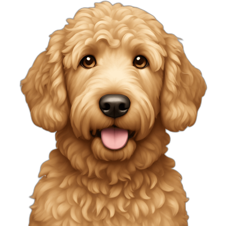 Tan golden doodle emoji