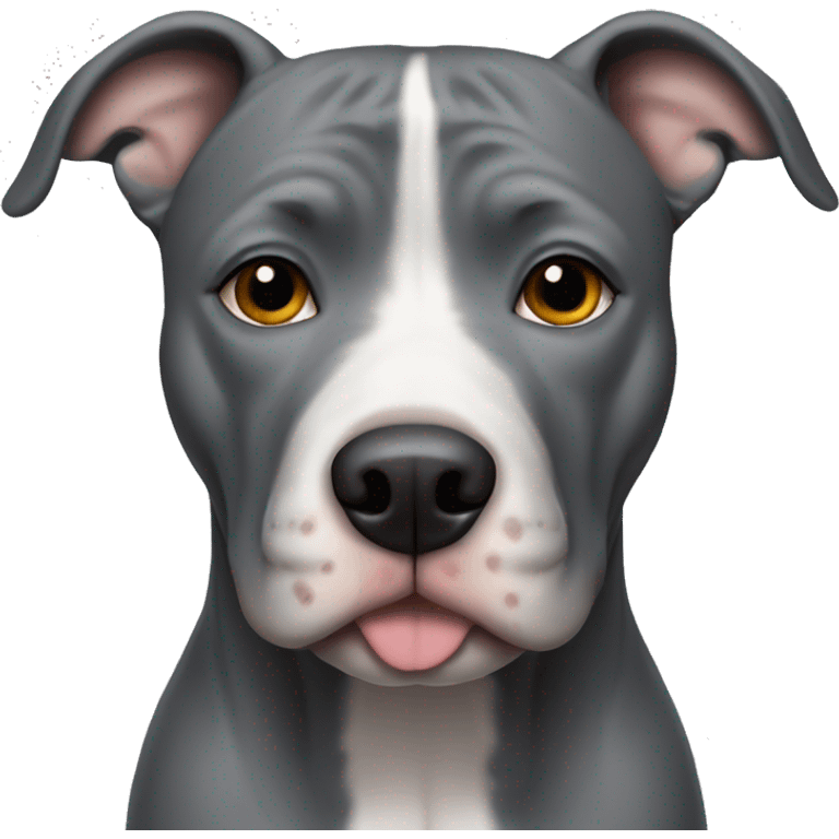 A total gray dog pitbull emoji